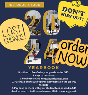  Last Call to order your yearbook for $50!